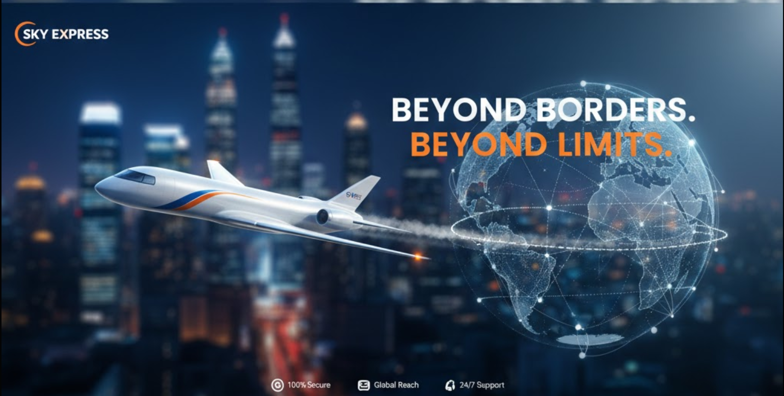 Global shipping illustration